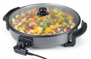 Elektrisk stekepanne Ø40 cm med lokk lav modell Tristar