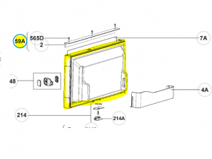 Dør frysedel Dometic