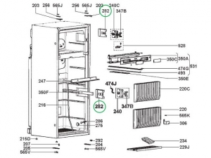 Kåpe-, deksel- dørlås belysning Dometic