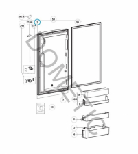 Dørbeskyttelseslist svart/grå Dometic
