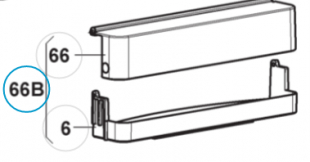 Hylle over, komplett Dometic
