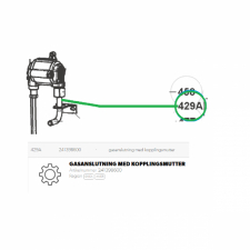 Gasstilkobling med koblingsmutter Dometic