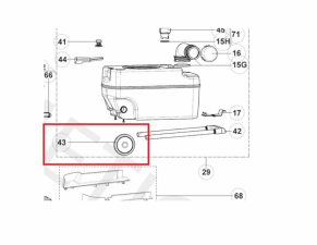 Hjul til fresh up set CT 3110 Dometic