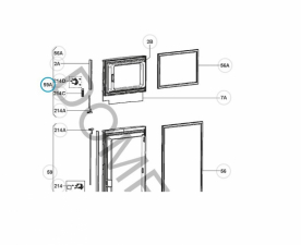 Dør komplett del 59A Dometic