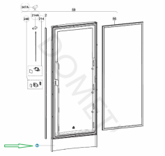 Dekorfront 1169x507mm antracit blank Dometic