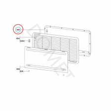 Ram för ventilationsgaller LS330 färg vit 273x434 mm
