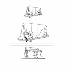 Oppblåsbar forteltstøtte til A-måls fortelt Dometic