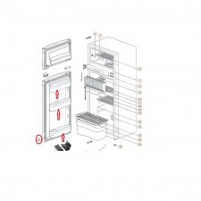Dørhylle kjøleskapsdør N150 Thetford