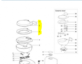 Toalettsits med lock C250/C260/C263