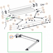 Thule Arm Spring Venstre 400-450 cm Markise 4900