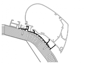 Adapterskena 400cm till takmarkis Thule Omnistor Serie 6 / 9 Carthago