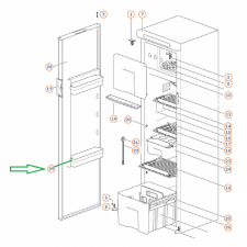 Hylledør hvit N3142 Thetford