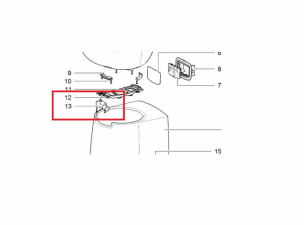 Motor for elektrisk spyling C250 Thetford