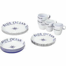 Servise Ocean Blue 16-deler Brunner