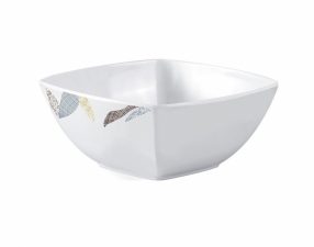 Sallatbolle 25x25 Khadi hvit/brun Brunner