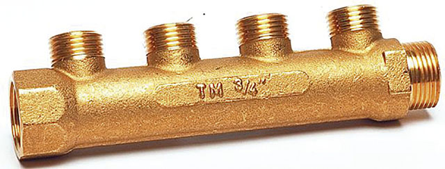 Färskvattenventil 4 utgångar, mässing