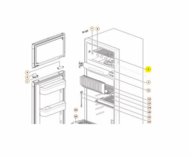Hyllegitter frysedel 404x238,5mm for Thetford