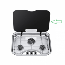 Glasslokk svart Thetford SHB340XX