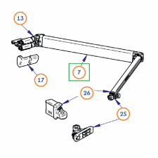 Arm venstre Omnistor 6300 lengde 300/500cm