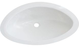 Håndvask oval stor Hvit