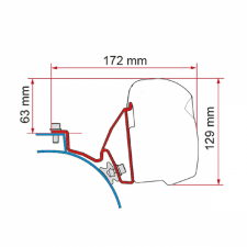 Markiseadapter Fiamma F43 VW T5/T6 uten C-skinne etc.