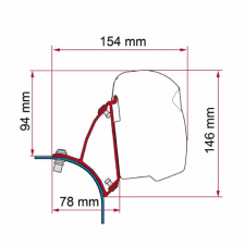 Markisadapter FIAMMA F43 VW T5/T6 Lyft Tak LHD Svart