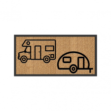 Dørmatte camping motiv 50x25 cm