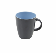 Kopp 380ml svart/lyseblå 4 stk, Gimex