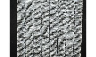 Dørforheng Arisol Superflausch Hvit / Sølv / Antrasitt.