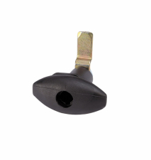 Dørlås elipse 78 mm x 42 mm svart