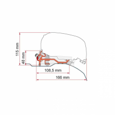 Markisadapter Fiamma svart F80 Low Profile