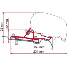 Markiseadapapter F80S Ford Transit Van  H2 L2