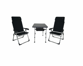 Air Elite stolsett med bord, oppbevaringsnett og bag Crespo