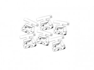 Gardinstopp til T-skinne, hvit, 6 stk