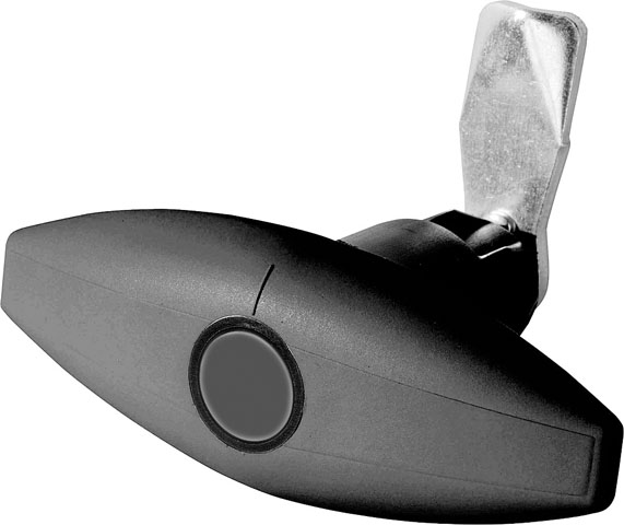 Elipse dörrhandtag, stort svart