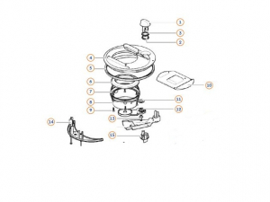 Mekanism för avfallstank C250/C260