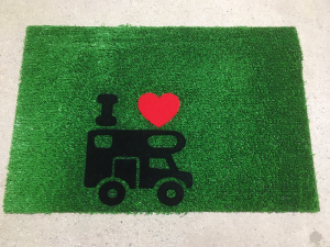 Dørmatte bobil, grønn