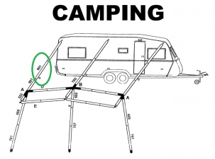 Svenska Tält reservedel Stativdel stål 601