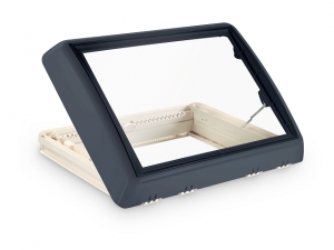 Takvindu 50x70cm fast ventilasjon med sveivåpning Gråsvart Domeic