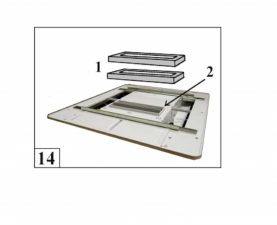 Ramme for mellomlegg til den indre delen Telair