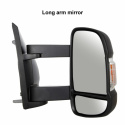 Speilbeskytter chrome kort arm 2 stk