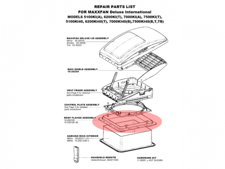 Monteringsramme 35x35cm MaxxFan i gruppen Bobil & Caravan / Takluker / MaxxFan Deluxe hos Camping 4U (10-20210K)