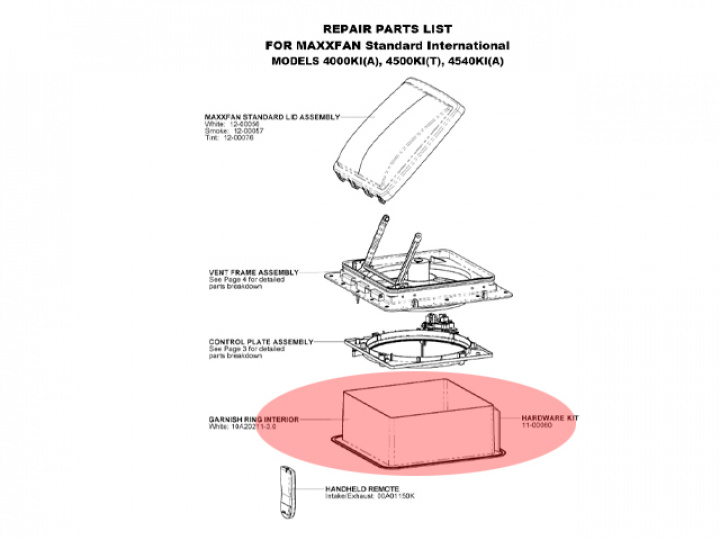 Innerramme 35x35cm MaxxFan i gruppen Bobil & Caravan / Takluker / MaxxFan Deluxe hos Camping 4U (10-20211-3.0)