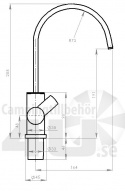 Blandebatteri ø33mm Uniquickslang Ceramic Concept S90