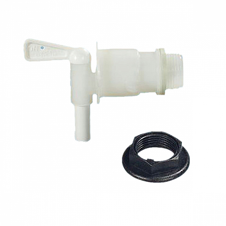 Utløpsventil med kran 10 mm i gruppen Bobil & Caravan / Vann & VVS / Vanntanker / Tilbehør vanntanker hos Camping 4U (1188022)