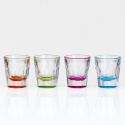 Shotglass fire farger 4 stk