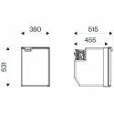 Kjøleskap 49L Isotherm CR49 H531xB380xD445mm svart