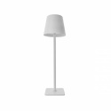 Bordlampe Stolpe hvit med USB-lader