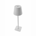 Bordlampe Stolpe hvit med USB-lader