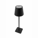 Bordlampe Stolpe svart med USB-lader